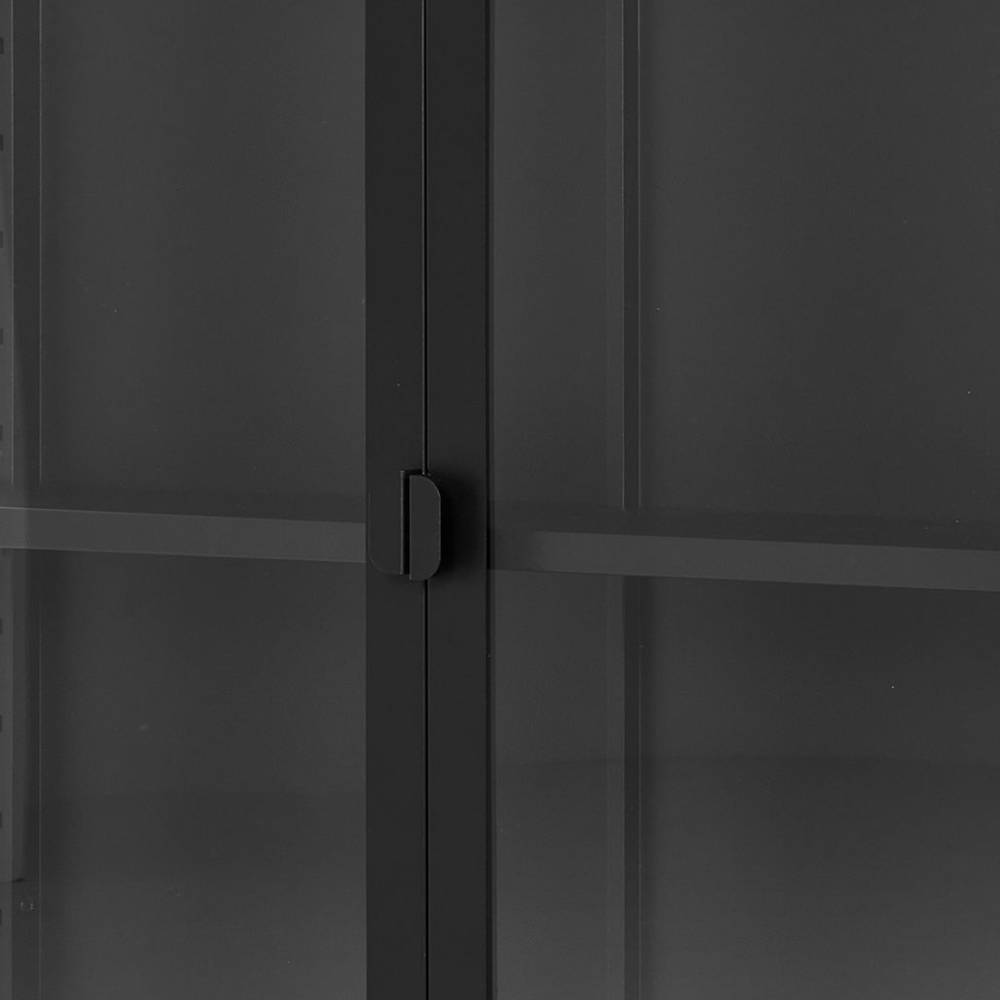 2-türige Hängevitrine in Schwarz - Entury