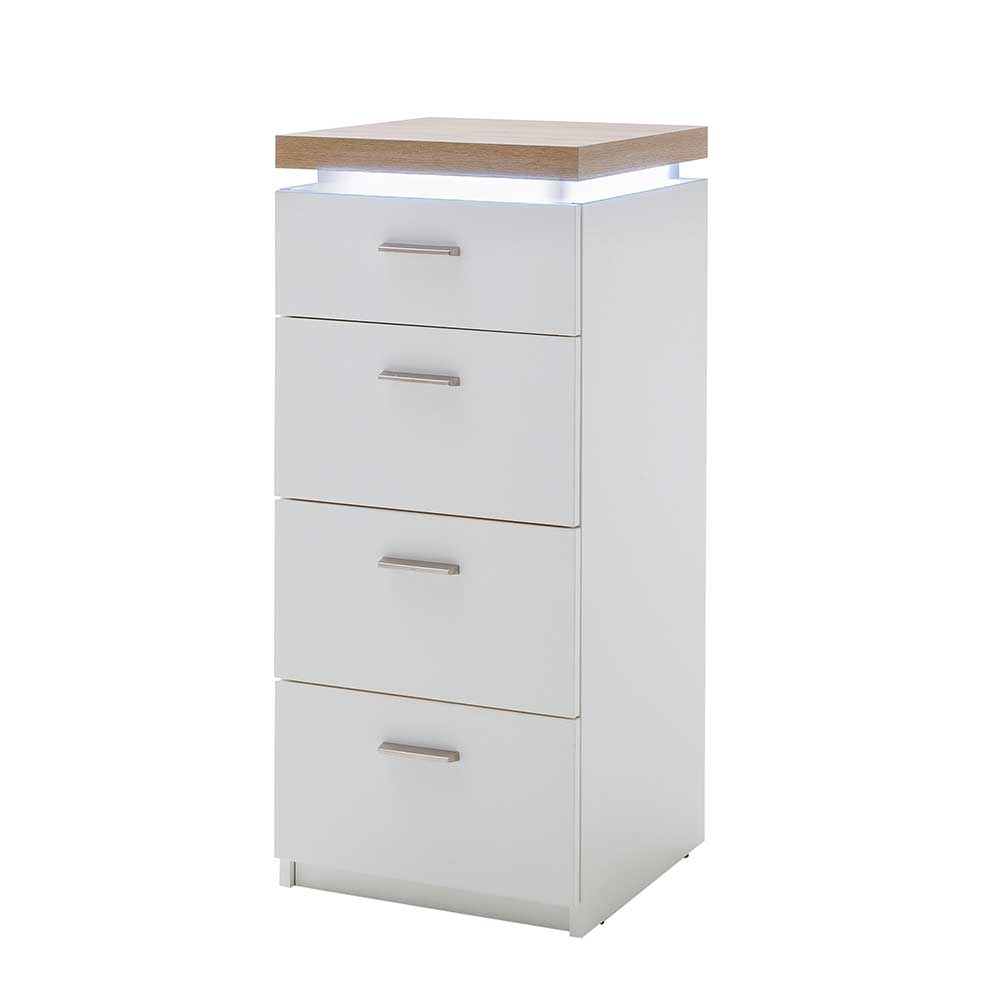 42x98x44 Wohnzimmer Hochkommode mit LED - Nusenia