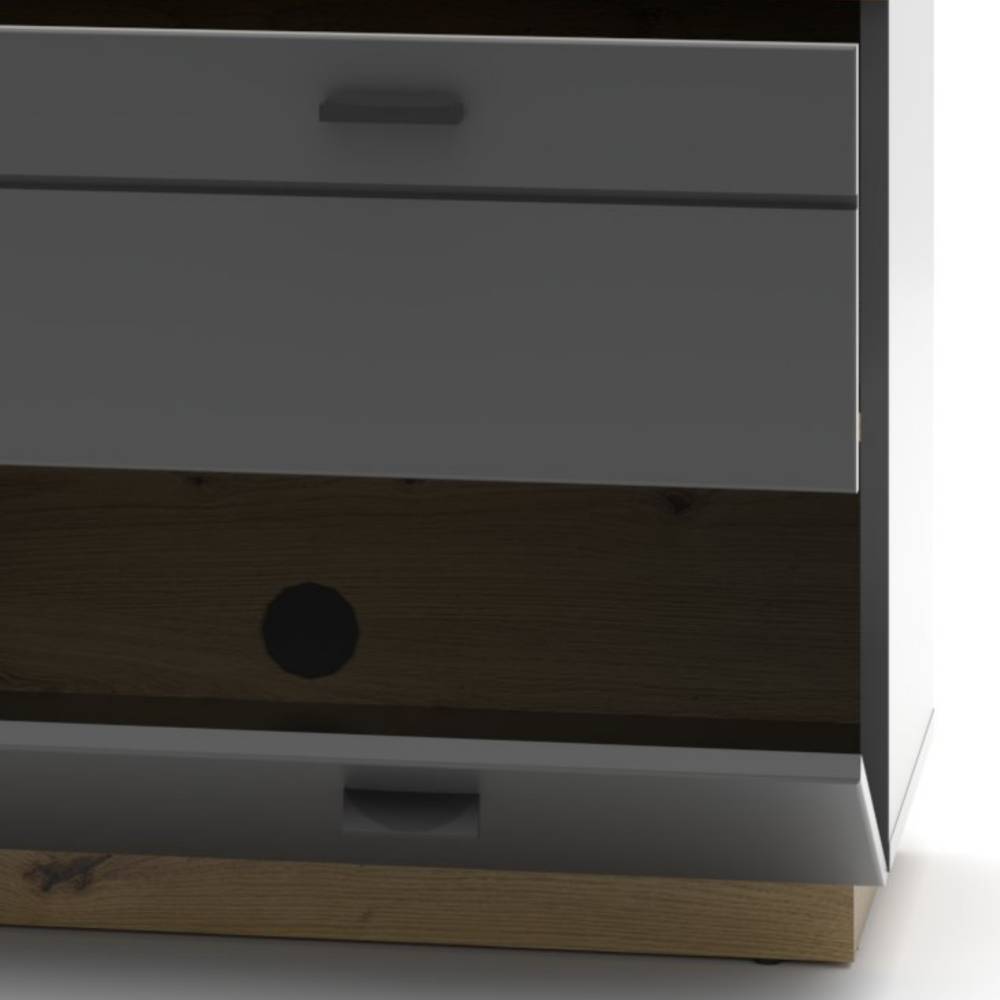 150 cm breites TV Board in mattem Dunkelgrau - Azar