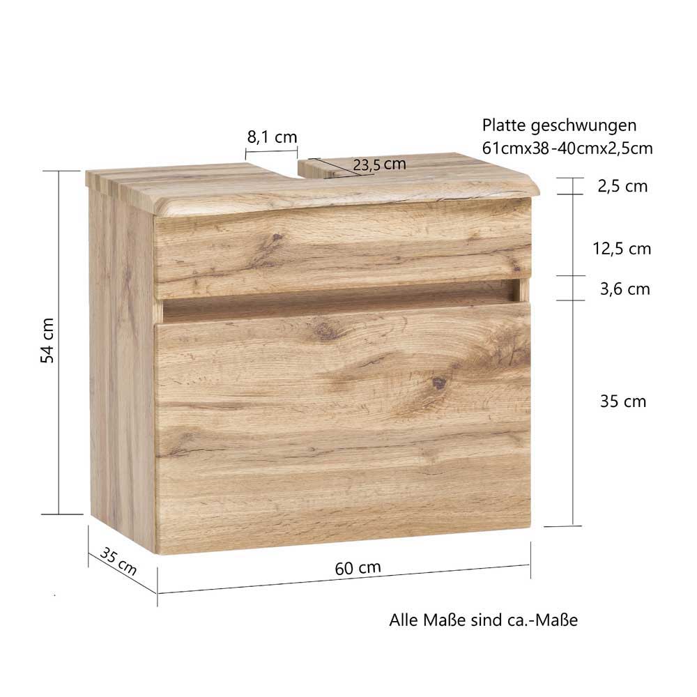 Touchwood Badschränke Wildeiche - Drumias (dreiteilig)