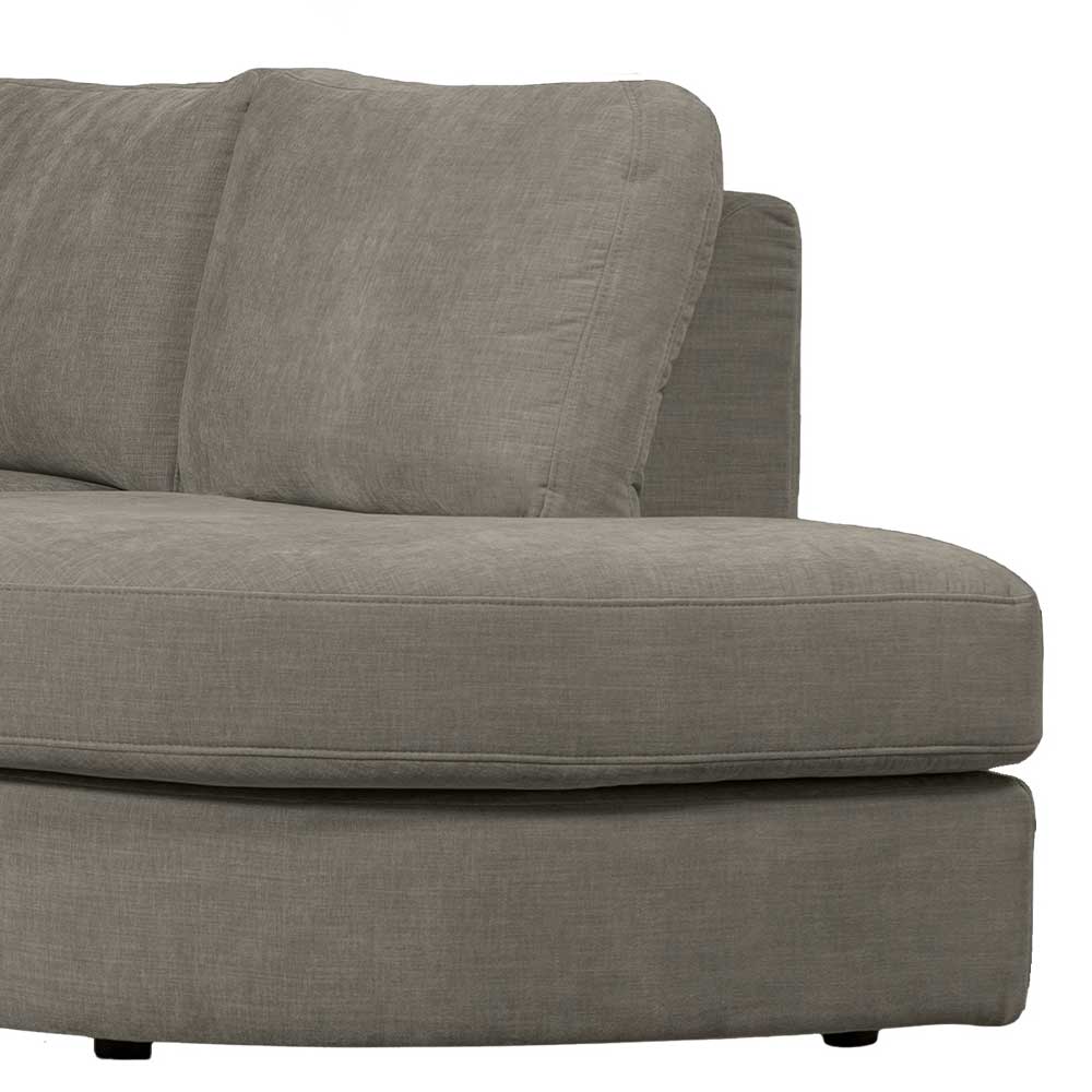 Sofaecke in Grau Stoffbezug - Gregg