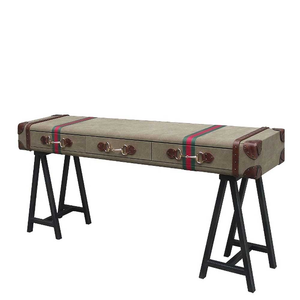 Vintage Design Konsolentisch im Koffer Look - Sketto