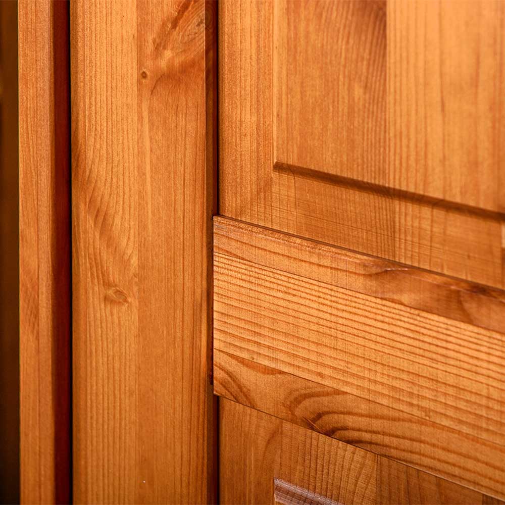 3-türiger Landhaus Schlafzimmerschrank in Honig - Lusanne