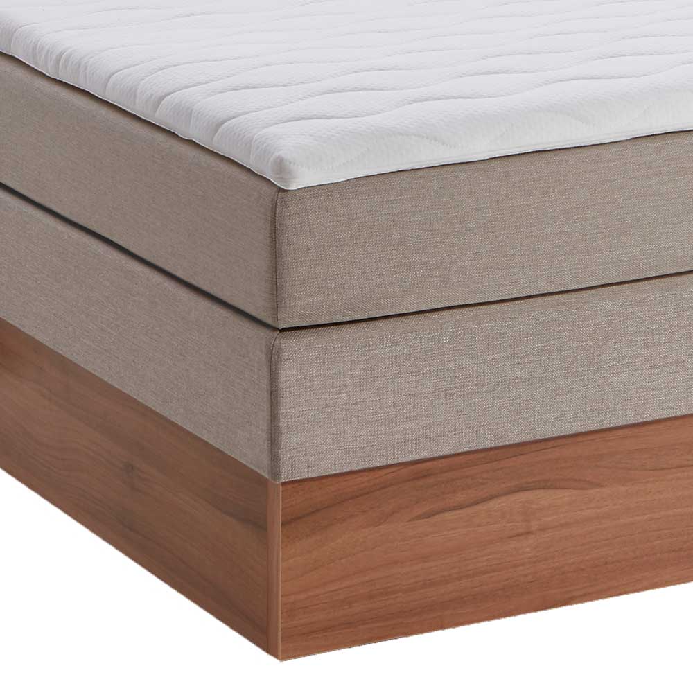 Komplettbett mit Bettkasten in Creme - Flippo