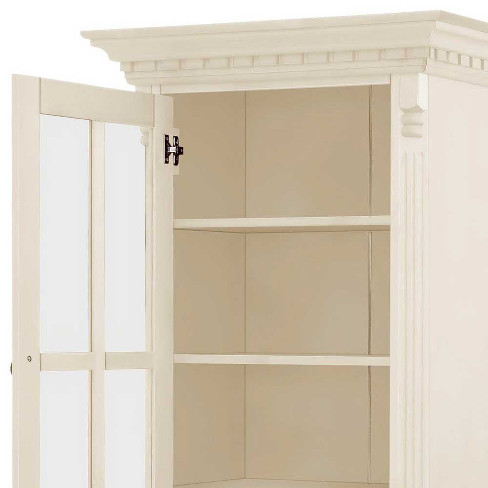 70x203x45 Landhaus Vitrine in Creme - Rospus