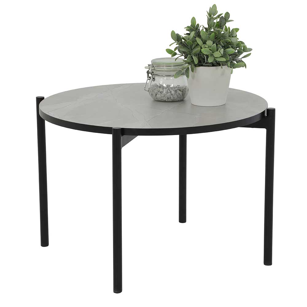 Runder Couchtisch in Marmor-Optik - Ronny