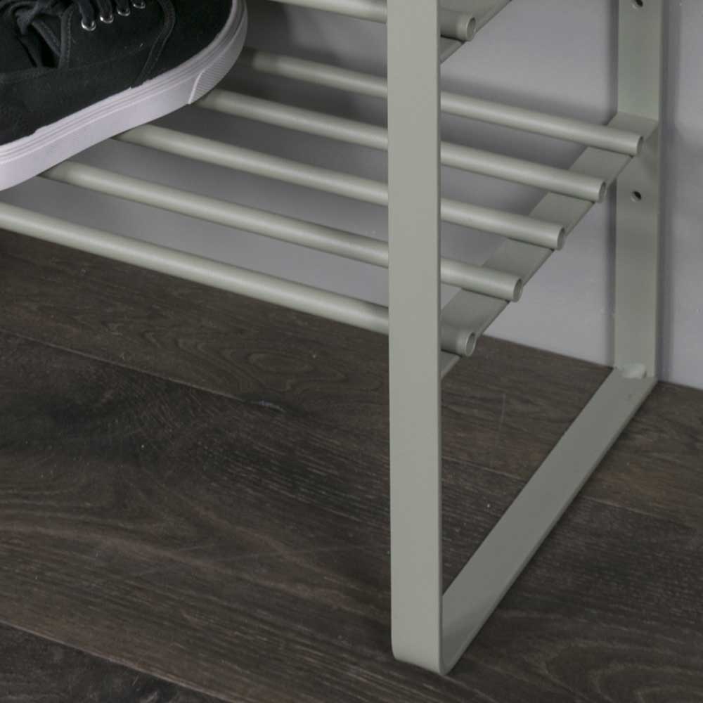 70x49x29 Schuhregal aus Stahl in Graugrün - Citro