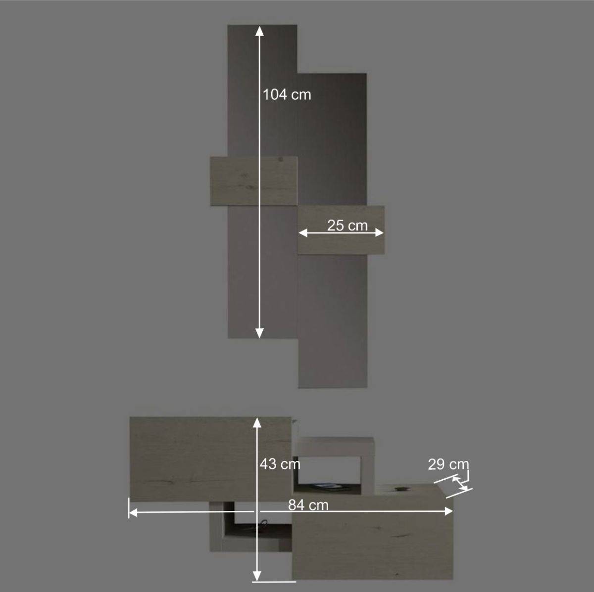Design Flur Set in Cremefarben & Weiß - Timos (zweiteilig)