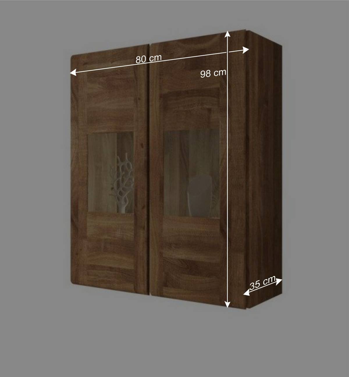 Hängevitrine Vaskov aus massiver Wildeiche