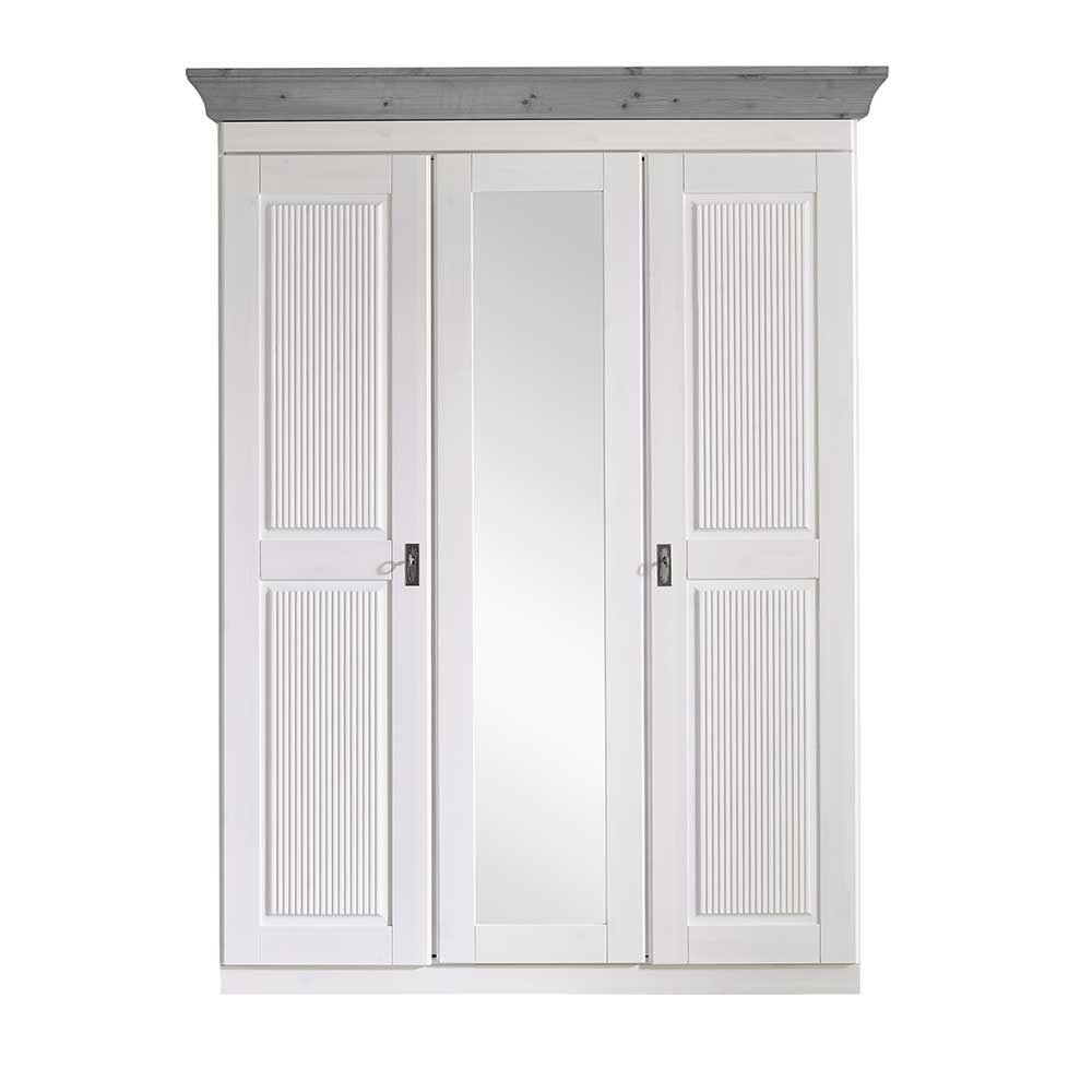 Modern Country Kleiderschrank zweifarbig - Caneon