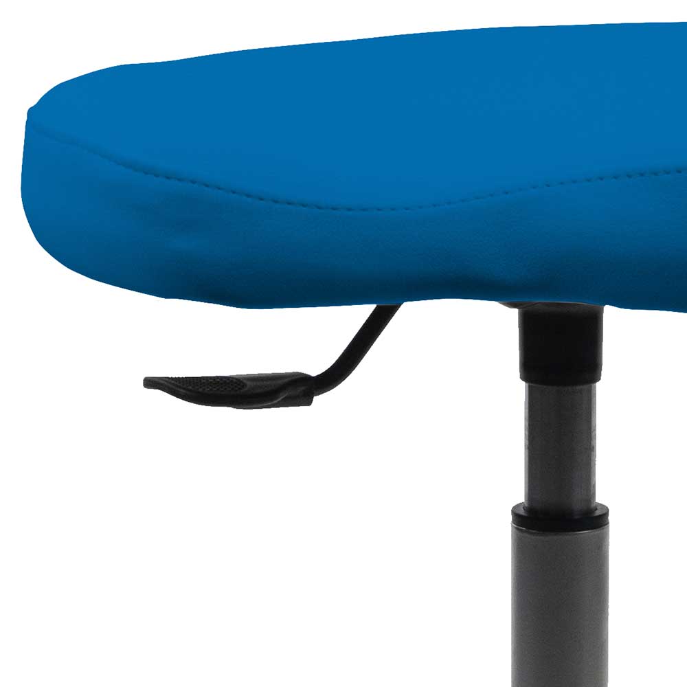 Schreibtisch Hocker in Blau mit Silber - Anvica