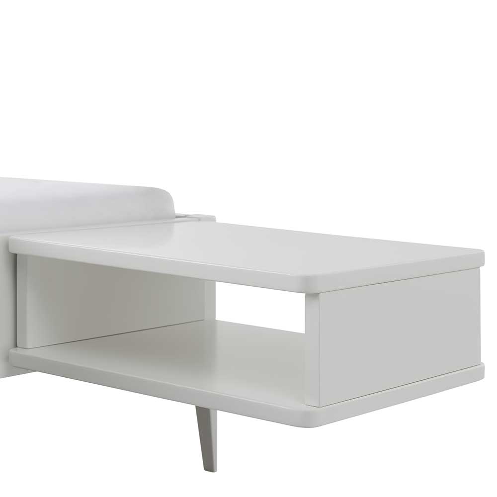140x200 Bettgestell in Weiß aus MDF - Cortona