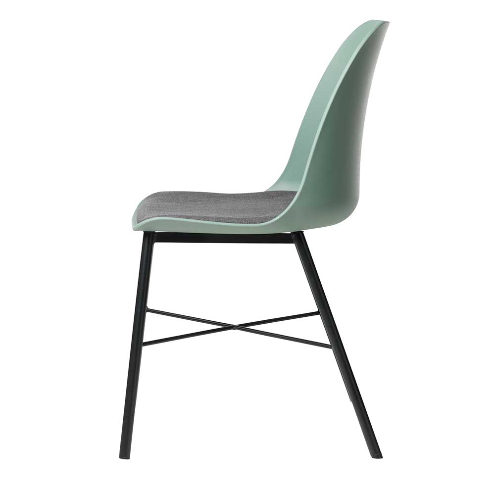 Küchenstühle in Mint Grün & Grau - Livanov (2er Set)