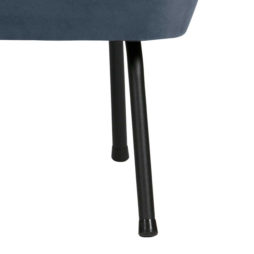 Lounge Sessel in Petrol Samt - Plicardo
