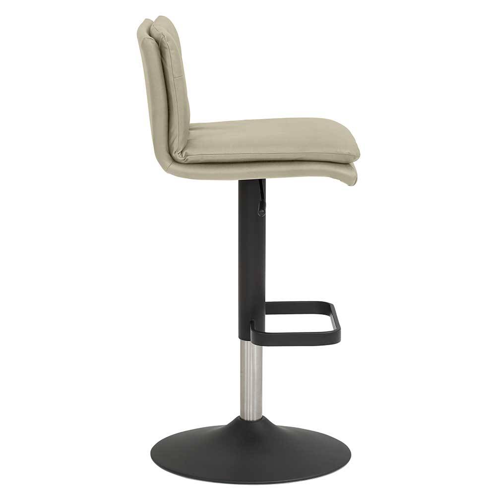 Gepolsterter Barstuhl in Taupe & Schwarz - Cantabry