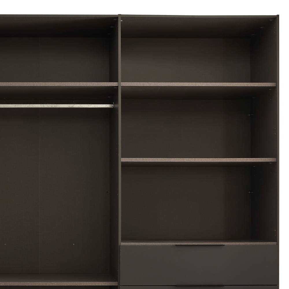 Kleiderschrank in Lichtgrau und Dunkelgrau - Hihat