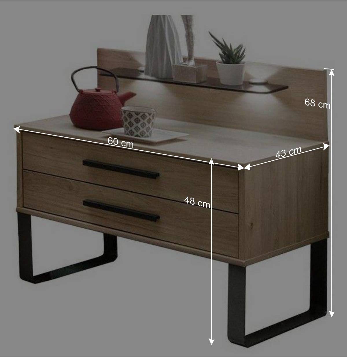 Loft Style Schlafzimmer komplett - Licruva (vierteilig)