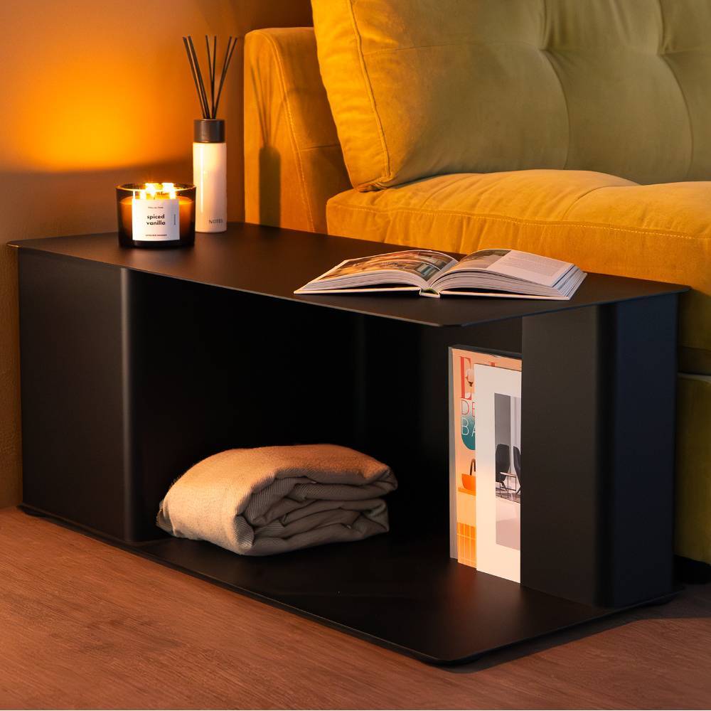 Wohnzimmer Nischentisch in Schwarz - Rino
