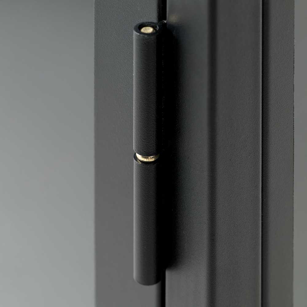 Industrial Vitrine aus Metall in Schwarz - Sitra