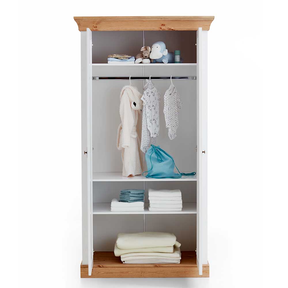 108x203x63 Kinder Kleiderschrank zweifarbig - Sibiuta
