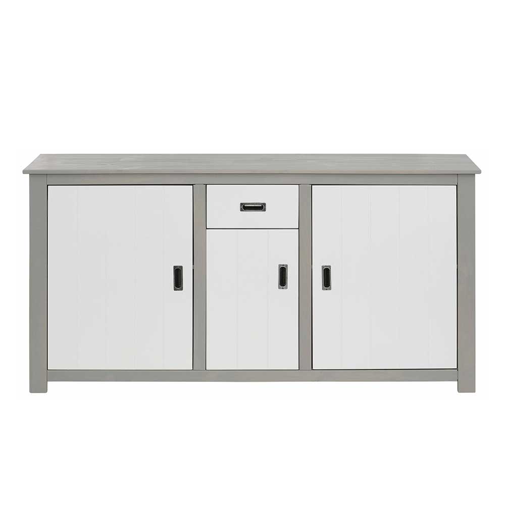 Moderne Esszimmer Kommode in Weiß & Grau - Lurgeno