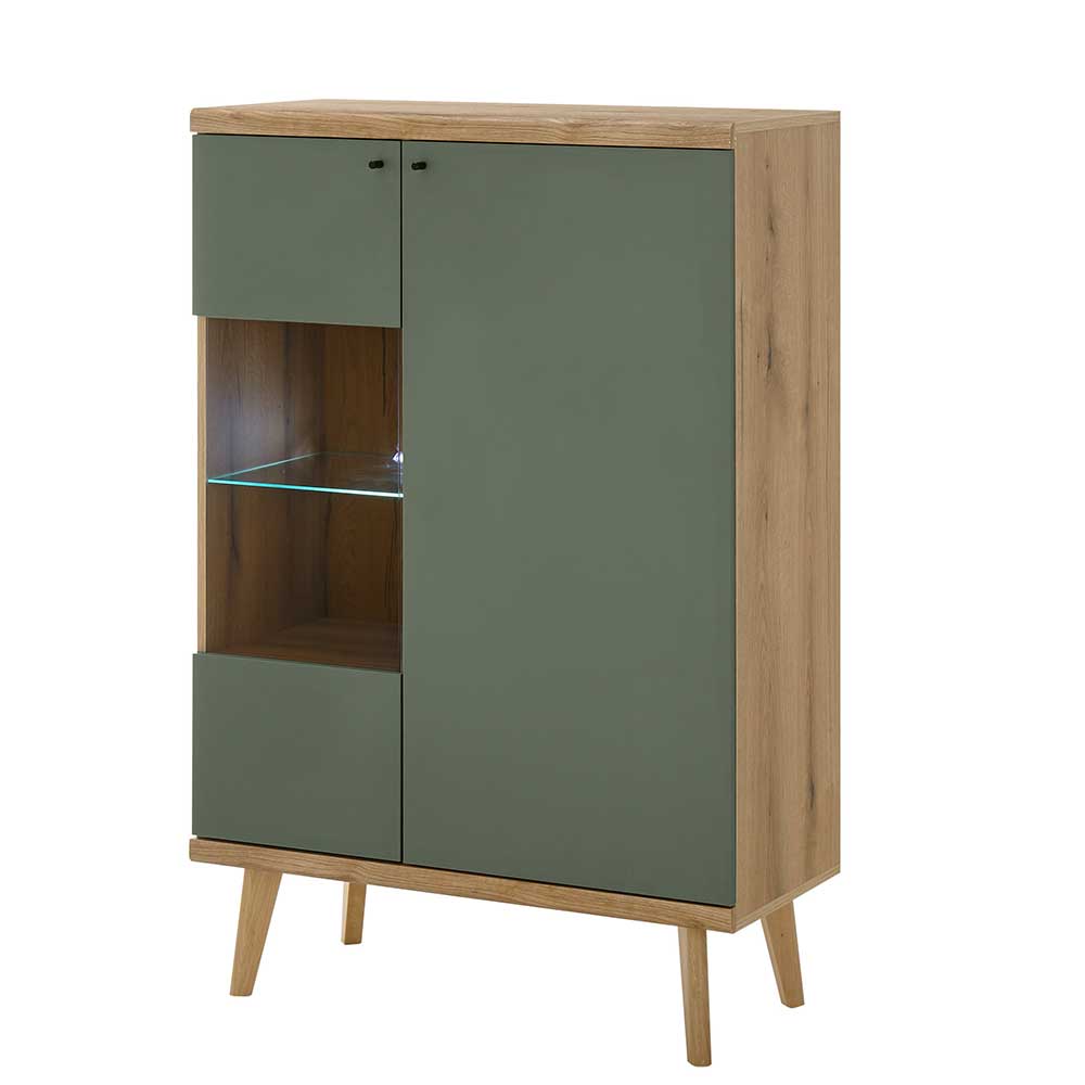 Skandi Wohnzimmer Schränke & Wandboard - Oliva (dreiteilig)