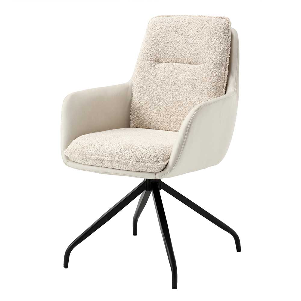 Esstisch Drehsessel in Creme - Tripple (2er Set)