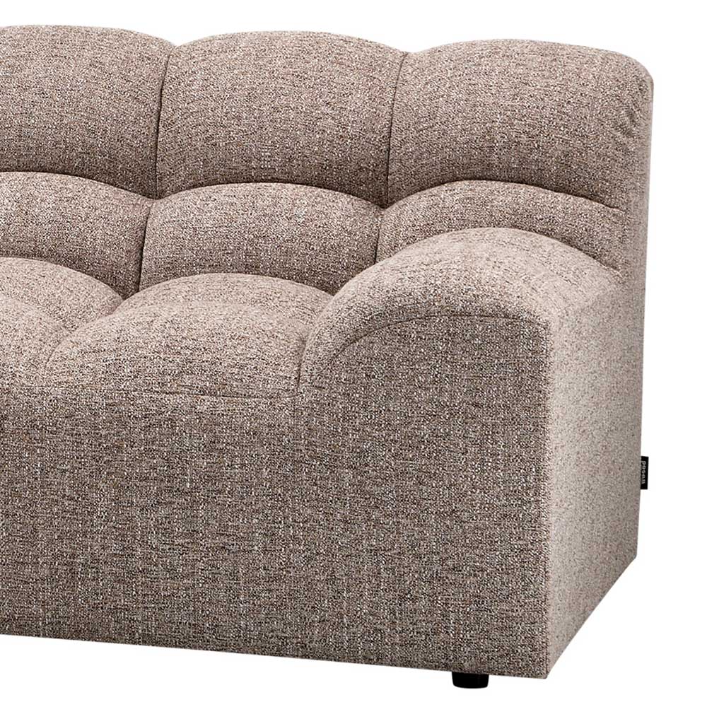 Scandi Ecksofa in Hellbraun meliert - Niklai