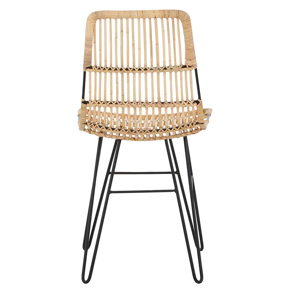 Rattanstuhl mit Geflecht Sitz - Lombardy (2er Set)