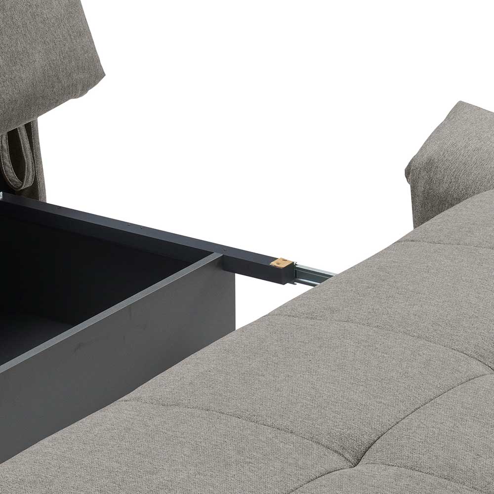 Faltsofa in Grau Stoffbezug - Ominikana