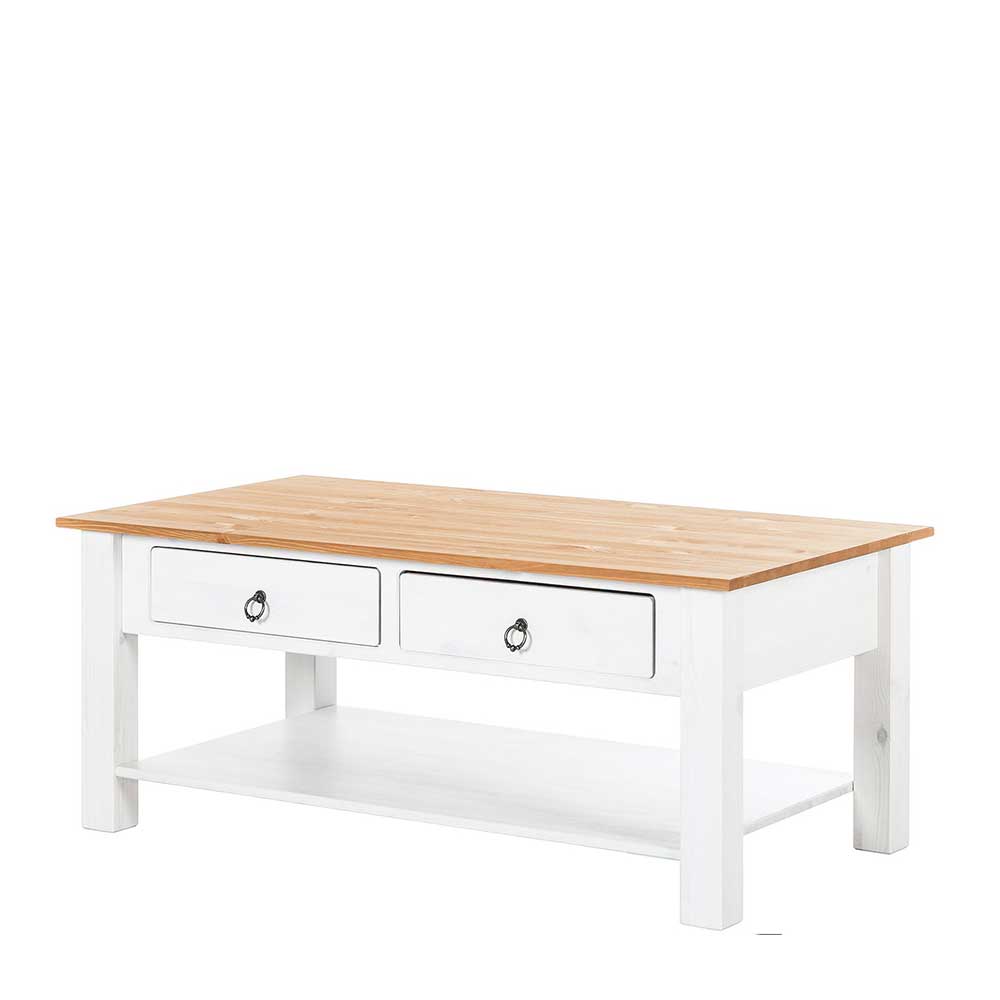 110x45x60 Wohnziimmer Tisch mit zwei Schubladen - Syntia