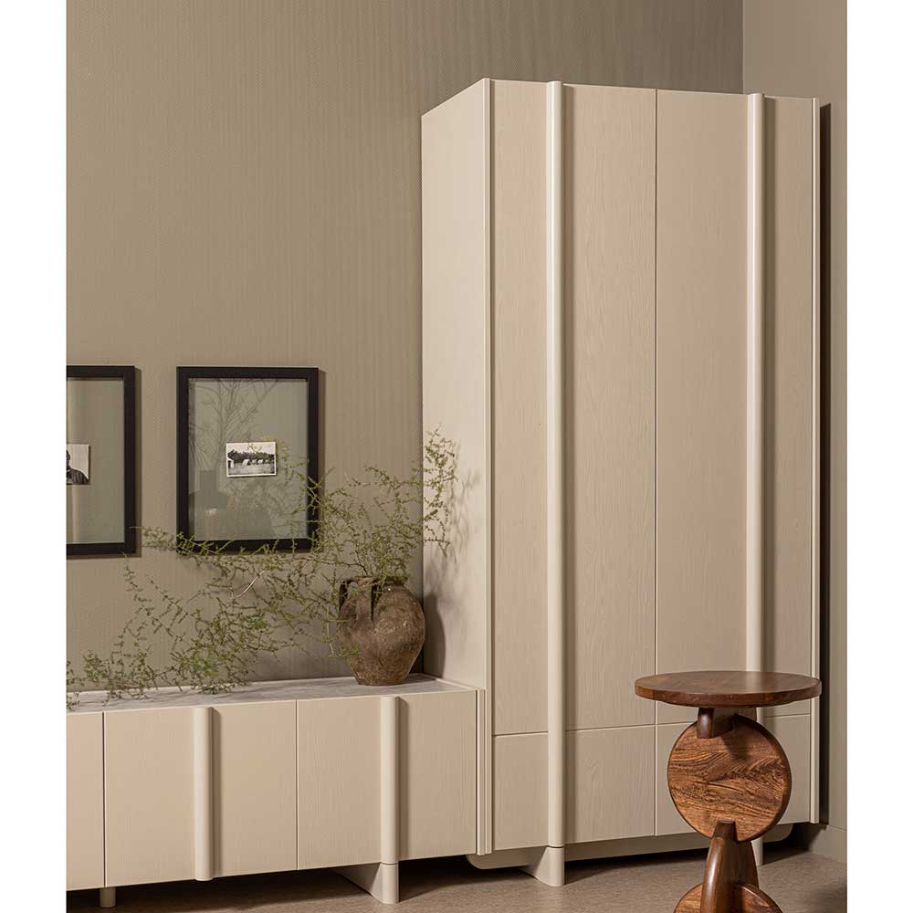 Design Wohnzimmerschrank in Hellgrau - Glamoure
