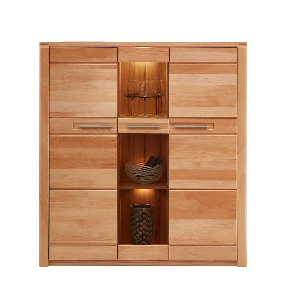 TV Board & Highboard & Hängeregal Set - Amyonta (dreiteilig)