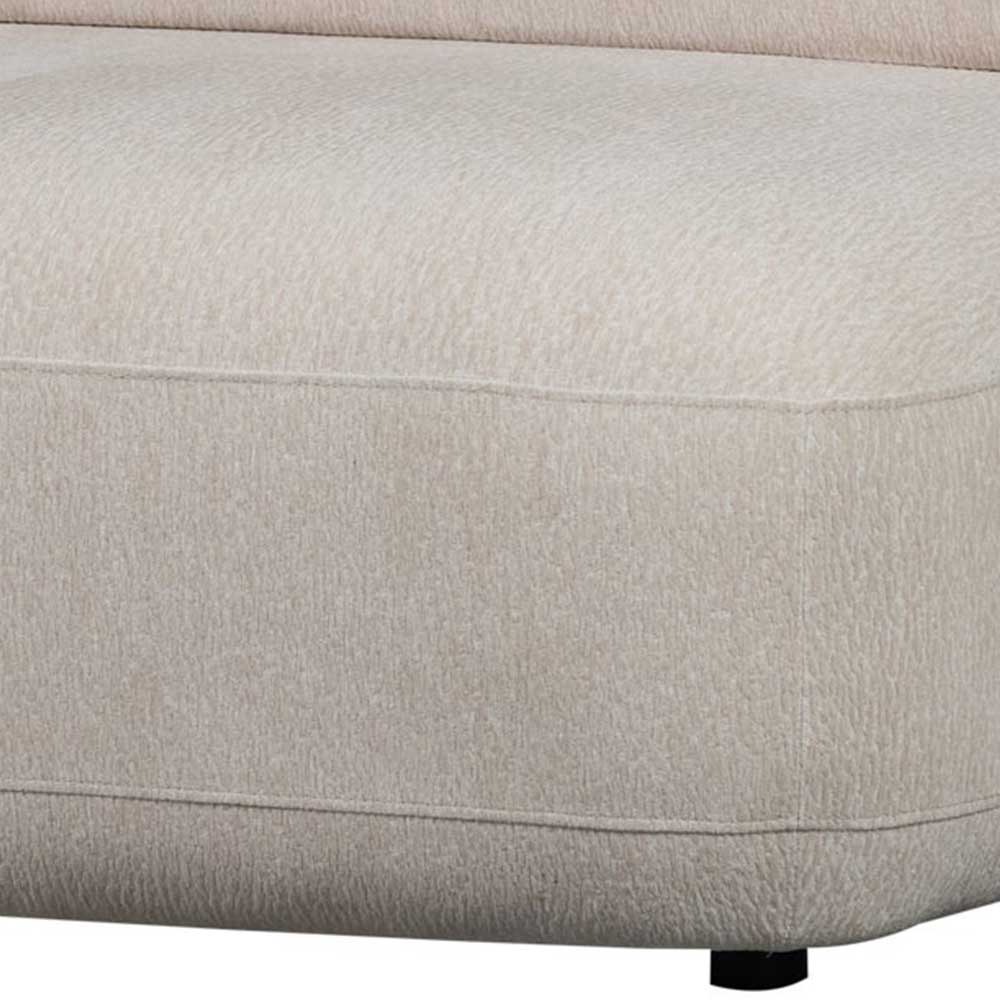 Beige Strukturstoff des Skandi Designsessels mit feiner Textur und robusten Nähten – Samuele