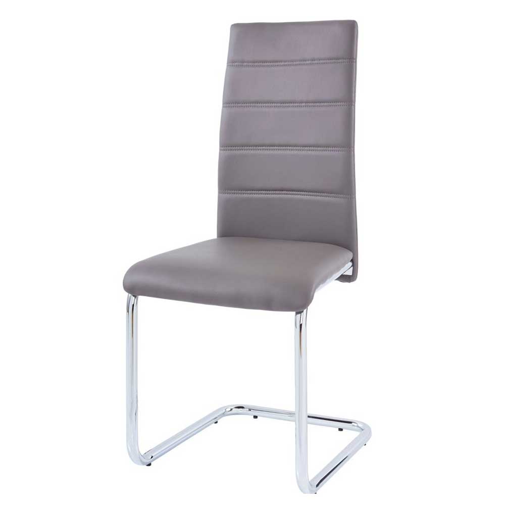 Stuhl mit Schwinggestell Chrom - Milana (Set)