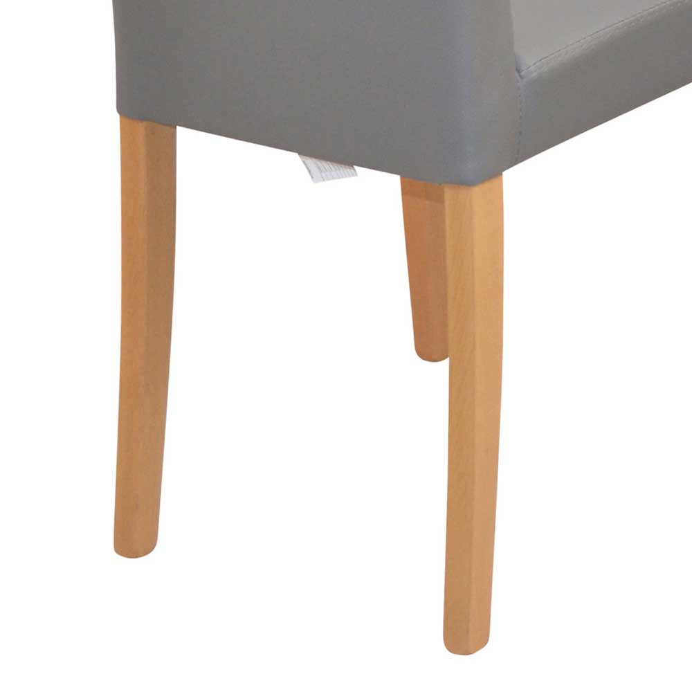 Polsterstühle in Grau & Eiche - Pelago (2er Set)