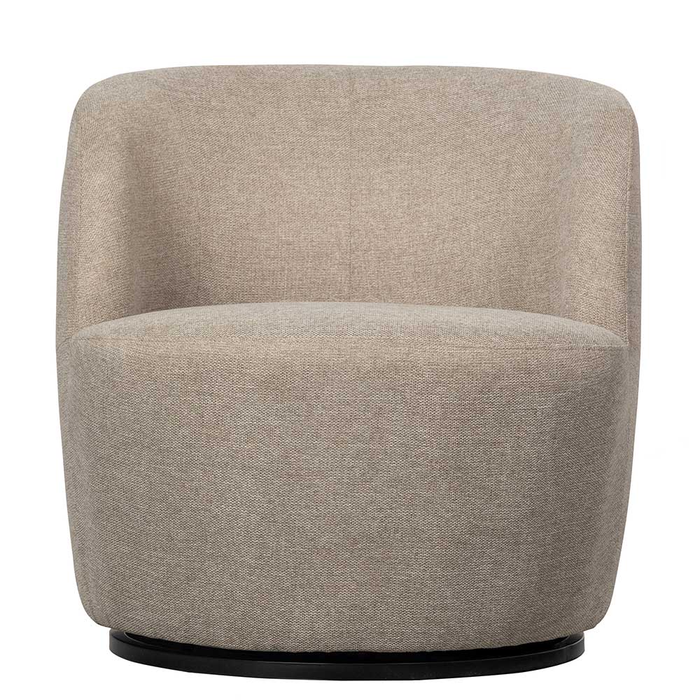 Drehbarer Polstersessel in Beige meliert - Cagara