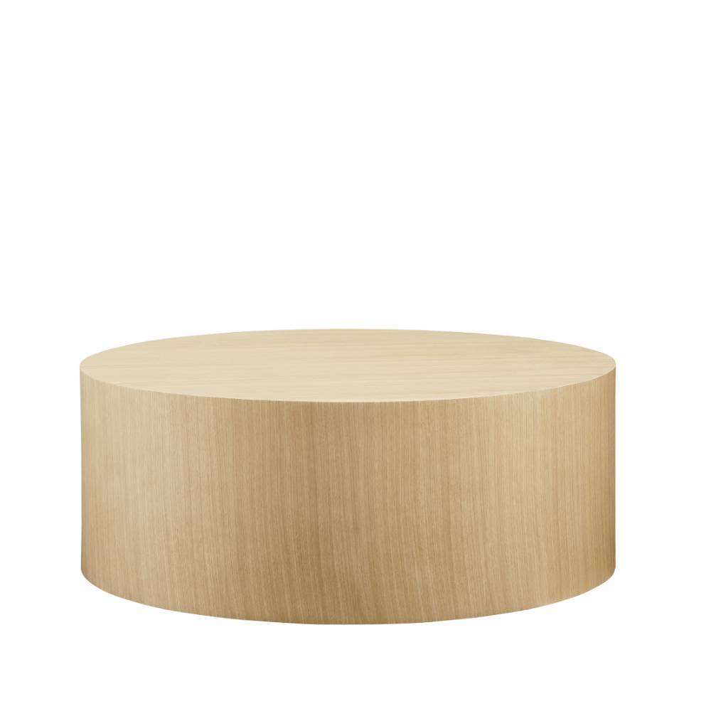 Zylindrischer Couchtisch mit Eiche Furnier - Louana