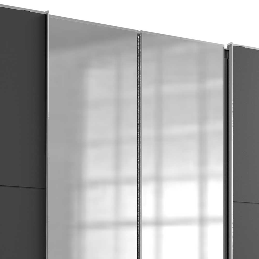 Kleiderschrank mit zwei Spiegeltüren & zwei Schwebetüren - Bafata