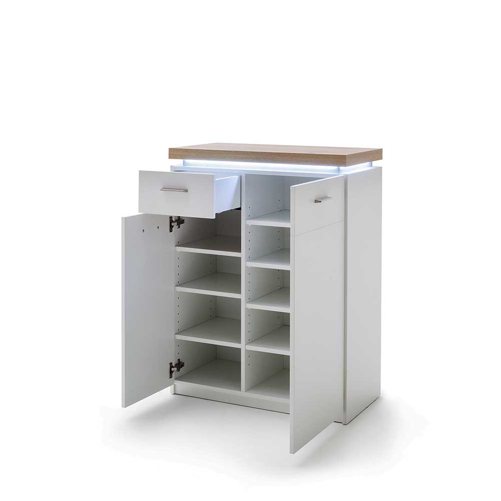 Set Dielen Möbel Kombi mit LED - Nusenia (fünfteilig)