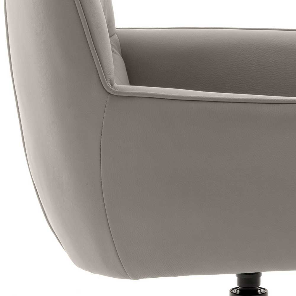 Leder Esstischstühle in Creme - drehbar - Klimaca (2er Set)