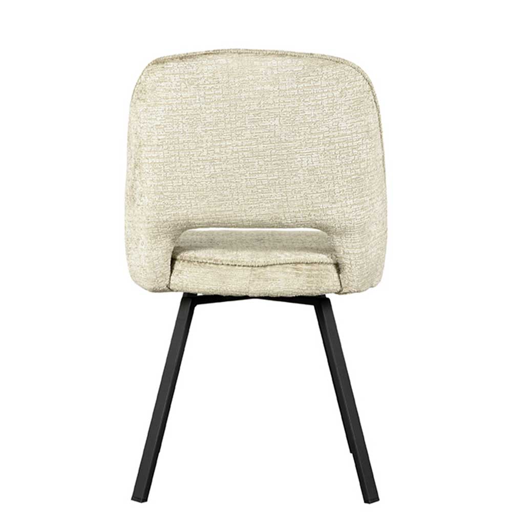 Esstisch Drehstuhl in Beige Struktursamt - Turena (2er Set)