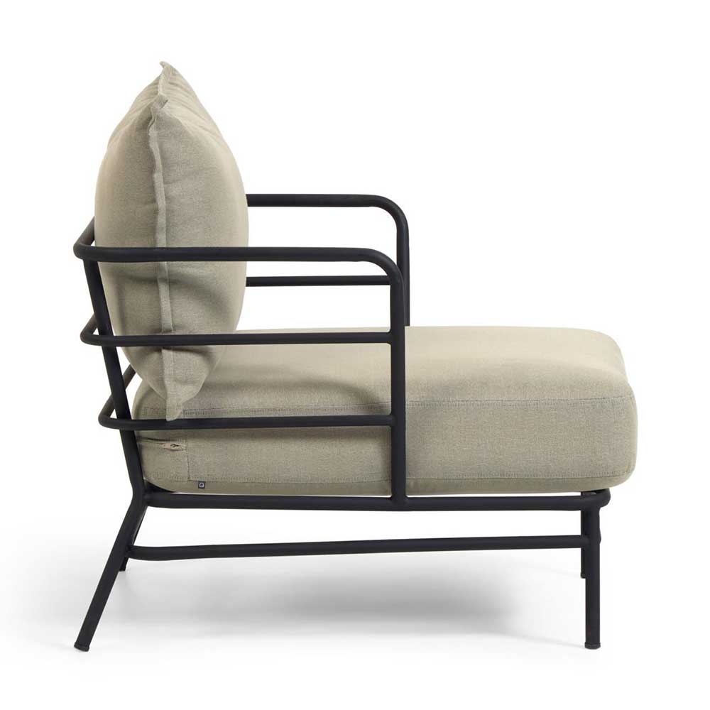 Lounge Sessel in Schwarz Stahl - Imna (2er Set)