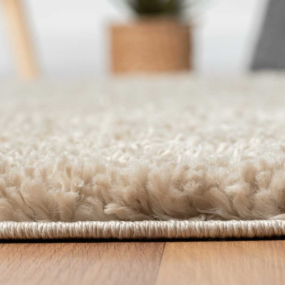 Beigefarbener Teppich in Rund 150 cm - Excellence