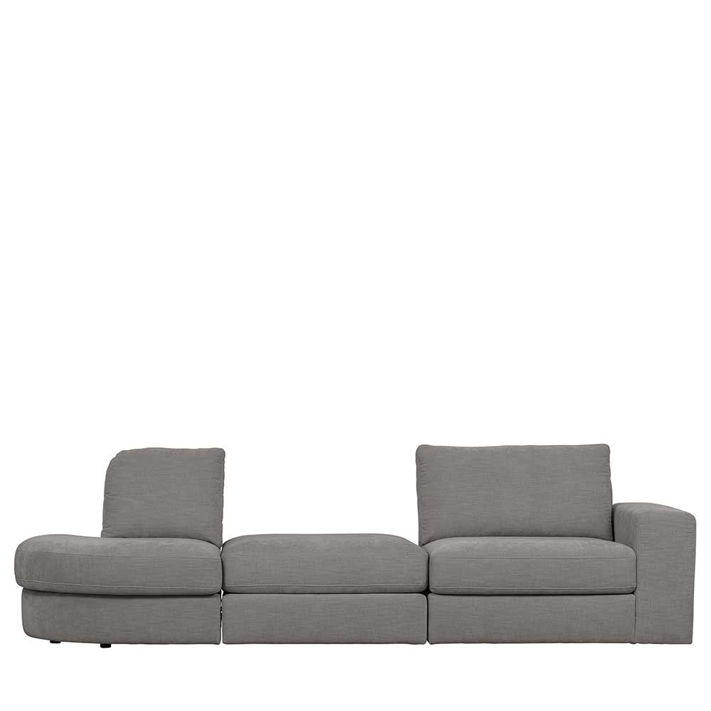 98x44x90 Gepolsterter Hocker in Grau - Luosa