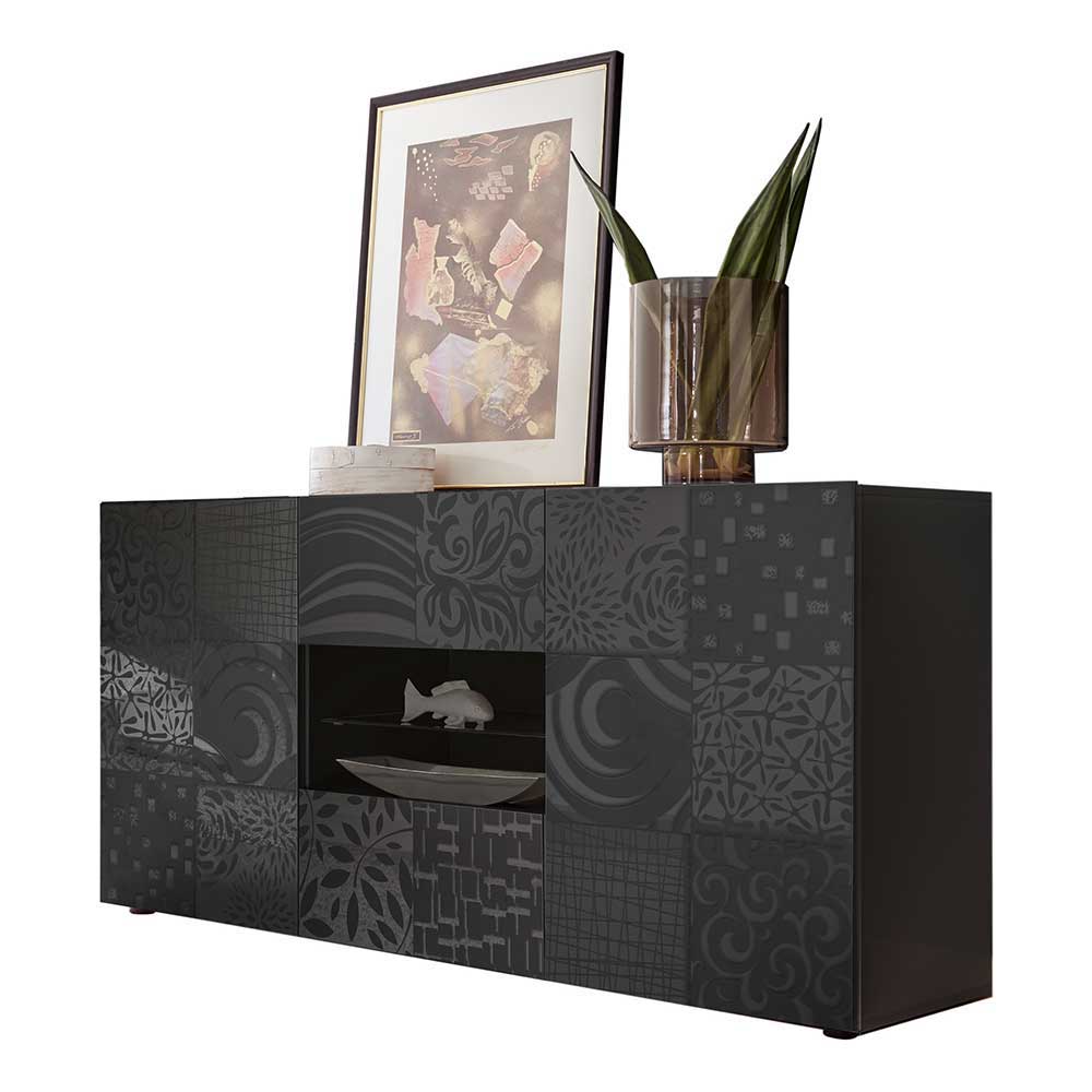 Sideboard in Anthrazit glänzend lackiert - Ipatal I