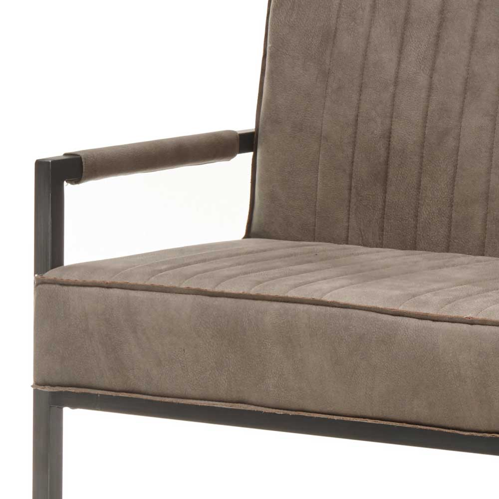 Esszimmer Bank in Taupe Microfaser - Runian