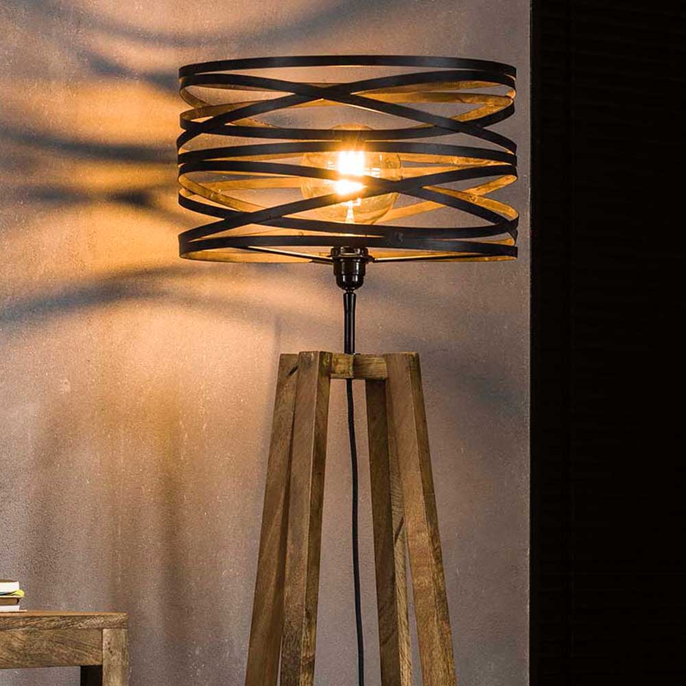 Stehleuchte mit Massivholz Bügelfuß - Unique