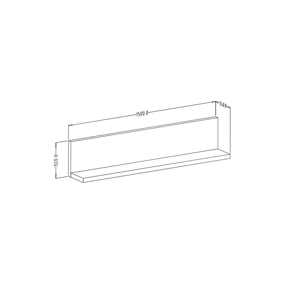 Wohnzimmer Wandboard in Betonoptik & Weiß - Venatio