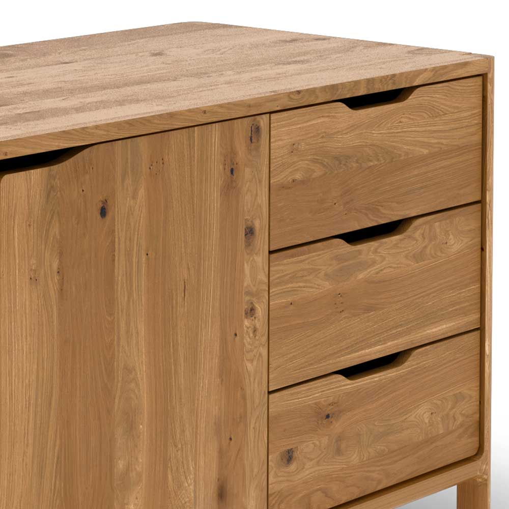 Kombi-Sideboard aus Wildeiche Massivholz - Laida